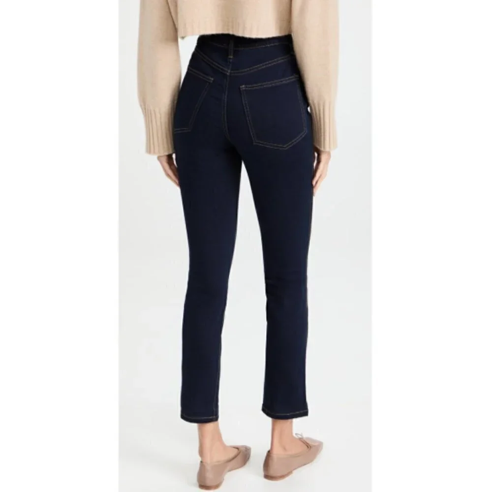 WE WORE WHAT 'The Danielle' Stretch-Denim Jeans, Dani Blue/Black